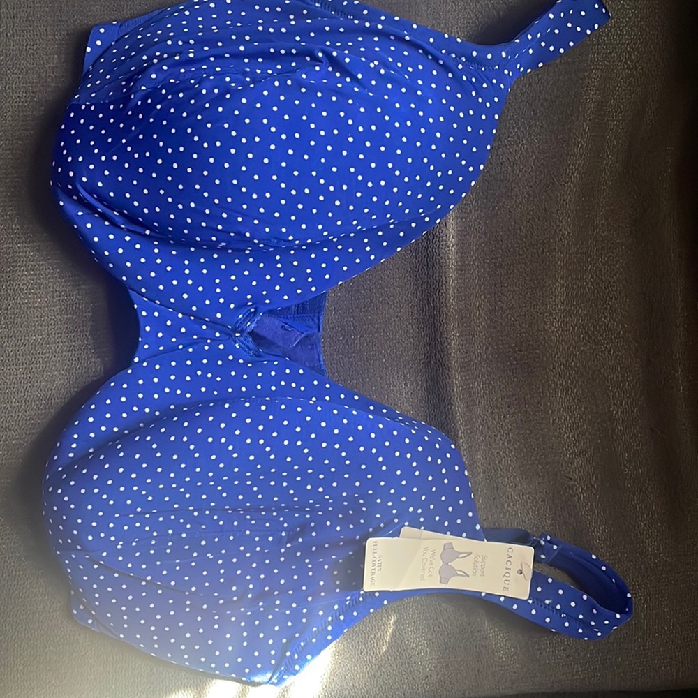 White blue full bra
